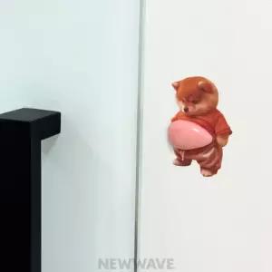 새결이네 문콕방지 시바뱃살스티커 2P 주차시문보호 문손상방지 자가부착패드