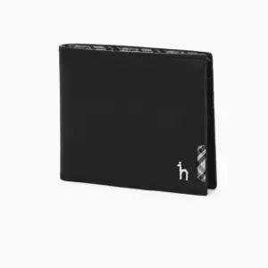 [AK분당점] [헤지스] 블랙 체크장식 소가죽 반지갑 HJWA5E281BK
