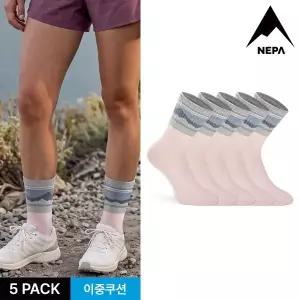 [네파] 여성 포레스트 쿠션 등산 장목양말 5P_PKBE