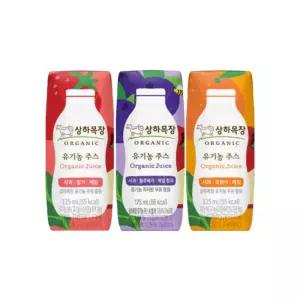 상하목장 유기농 주스 사과블루베리케일 125ml 48팩