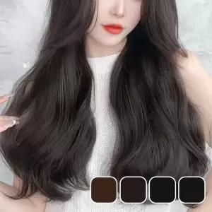 롱 헤어 피스 웨이브 붙임머리 가발 60cm 인모 긴머리 앞머리 포니테일 여자 부분 셀프