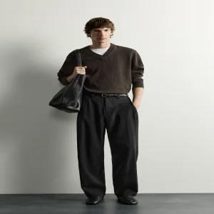 [정품] 자라 ZARA 루즈 플리츠 팬츠 - 블랙 4512/653/800