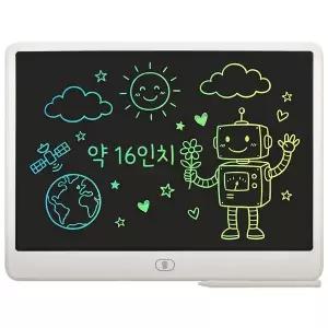 R LCD 전자 메모 드로잉 패드 컬러 태블릿 약 16인치 668-11 컬러 그림그리기 학습 교구