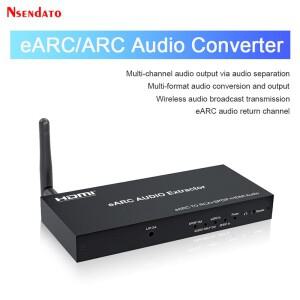 HDMI eARC 오디오 추출기 7.1채널 to RCA SPDIF 컨버터 LE L/R 3.5mm 무선 이어폰 지원 사운드바용