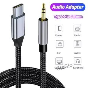 USB C타입 변환기 3.5mm 잭 AUX 오디오 케이블 코드 자동차 스피커 헤드폰 어댑터 삼성 샤오미
