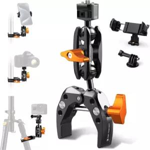 K F 컨셉 카메라 클램프 마운트 360 볼 헤드가 두 개 있는 슈퍼 매직 암 DSLR용 ARRI 1/4인치 나사산 액션