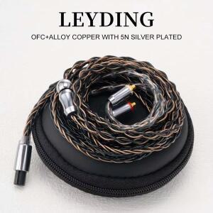 Kinera Leyding 3in1 HIFI 이어폰 업그레이드 MMCX 케이블 8코어 은도금 구리 0.78 2핀 커넥터 2.5/3.5/4.4