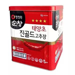 청정원 순창 진골드 태양초 고추장 14kg 업소용 대용량 식자재 캔 말통식당용 요리 국산 비빔밥 떡볶이 제