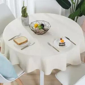 친절한탄씨 2인용 4인용 린넨 원형 테이블보 패브릭 식탁보 린넨식탁보 원형식탁보 패브릭식탁보