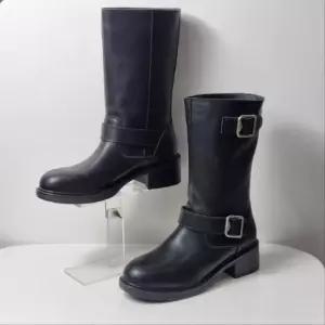X25510SC7 여성 4.5cm 심플 데일리 하프통부츠