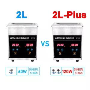 순간 온수기 전기  초음파 청소기 2L 120W 디가스 히터 포함 타이머 디지털 디스플레이 스테인리스 바스켓
