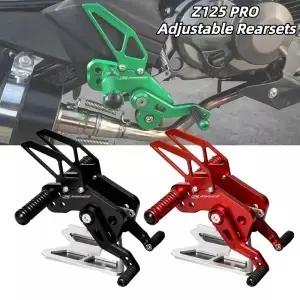 가와사키 Z125 프로 Z125Pro 2016-2025 2026 오토바이 CNC 조절식 리어셋 리어 풋페그 발판 페달 세트