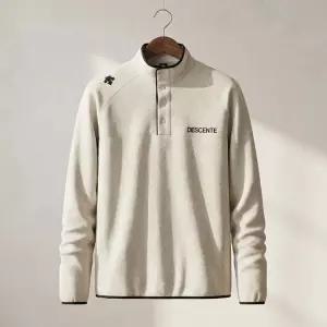 [데상트]데상트 DELIGHT 자카드 플리스 하프집 맨투맨  BEIGE SR323SHT99-BEG0