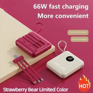 ONEPLUS 50000mAh PowerBank 66W 케이블로 고속 충전 대용량 소형 휴대용 미니 소형 공유 4선 모바일 전원
