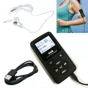 포켓 DAB/DAB FM 디지털 라디오 블루투스 MP3 플레이어 LCD 디스플레이 미니 수신기 이어폰이 포함된