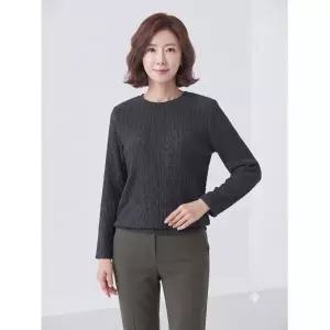 올리비아하슬러 블랙 하슬러 골지라인 라운드티 OHCSTS901