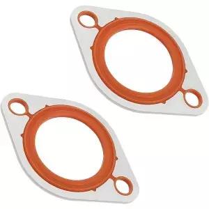 2PCS 온도조절기 워터 넥 하우징 개스킷 - 1/8 알루미늄 캐리어+실리콘 교체용 Chevy SBC BBC 265 283 305