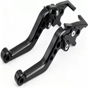 Akozon 1쌍 CNC 알루미늄 합금 오토바이 스쿠터 개조용 더블 브레이크 레버 클러치 블랙