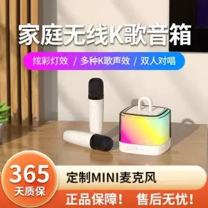 휴대용 미니 노래방 블루투스 스피커 rgb 무선 마이크 홈파티노래 캠핑