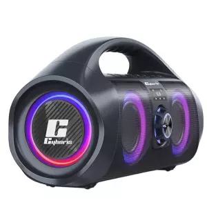 야외용 고출력 무선 블루투스 스피커 rgb led 120w 손잡이형 캠핑 파티음악 대형