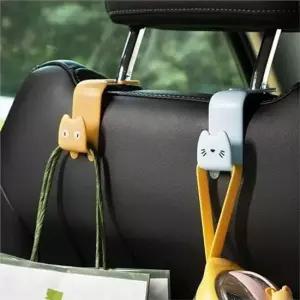 오너클랜 차량용 걸이 차량용 후크 고양이 다용도 헤드레스트 쇼핑백 정리 가방 시트봉 자동차