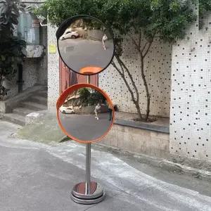 도로 반사경 스탠드 볼록 모서리 공사장 주차장 이동식 코너 볼록거울 45cm 후방