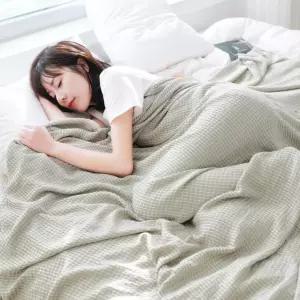 대나무순면 싱글 담요낮잠 심플 침실 세련된 얇은 캐주얼 편한 낮잠이불 침대 편안