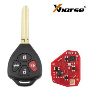 Xhorse XKTO22EN 2세대 와이어 리모컨 키 토요타 스타일 플랫 4버튼