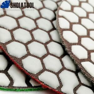 SHDIATOOL 6개입 100mm 연마 패드 # 30-3000 건식 화강암 대리석 도자기 타일 플레이트