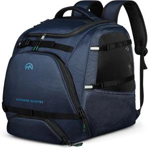 OutdoorMaster 스키 부츠 백 항공 여행용 50L 방수 스노보드 헬멧 및 고글용 백팩