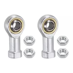 uxcell 2개 세트 SI10T/K 로드 엔드 베어링 10mm 보어 좌측 암나사 미터법 자체 윤활 조인트 잼 너트 포함