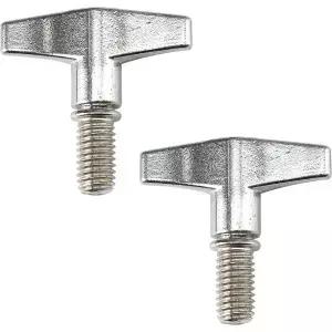 드러머용 2개 세트 드럼 하드웨어 가드 부품 M6x15mm 심벌 스탠드 윙 너트 나사 교체 키트 고급 아연 합금