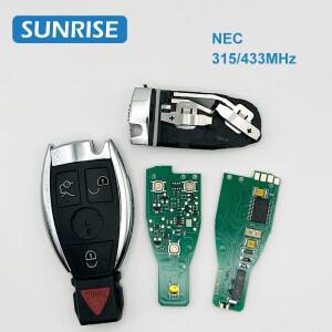 메르세데스 벤츠 C E S 클래스 CLS W204 NEC 칩 315433MHz용 4버튼 스마트 리모컨 자동차 키