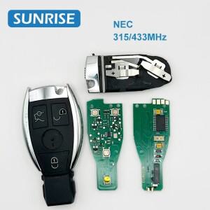 메르세데스 벤츠 C E S 클래스 CLS W204 NEC 칩 315433MHz용 3버튼 스마트 리모컨 자동차 키
