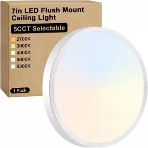 Brightever 7인치 LED 플러시 마운트 천장 조명 기구 조광 가능 1200LM 12W 5CCT