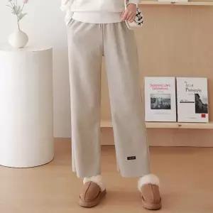 [하프클럽/]M-XL 모직 와이드 팬츠 일자 밴딩 통 바지 -PN0271H- 빅사이즈 루즈