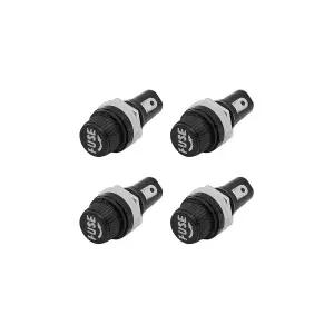전원 공급 장치 제어판 태양광 시스템 자동차용 스크류 캡이 있는 4Pcs 5 x 20mm 패널 마운트 퓨즈 홀더