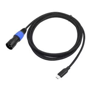 PDEEY USB C to XLR 케이블 6.6피트 스마트폰 및 태블릿 Type-C 디바이스-증폭기 스피커 믹서 콘솔 수컷