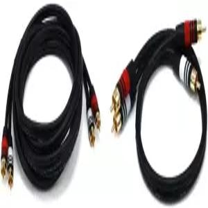 모노프라이스 프리미엄 RCA 케이블 - 10피트 블랙 2 플러그 to 수-수 22AWG 및 1.5피트