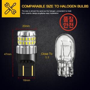 2PCS T20 7443 LED 주간 주행등 W21/5W 오펠/복스홀 코르사/칼/아담/칼 C16/메리바 B/모카/자피라/비바로