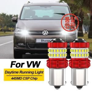 BMTxms 2X Canbus 1156 BA15S P21W LED 주간 주행등 DRL 전구 (폭스바겐 샤란 7N 2010-2018 트랜스포터 T5