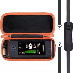 3.5 컬러 터치스크린이 탑재된 Bushnell Golf Wingman HD GPS 스피커 - 하드 여행용 보호 캐리어 스토리지