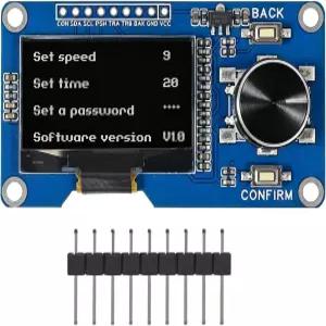 MELIFE 1.3 OLED I2C IIC 디스플레이 모듈 및 EC11 로터리 인코더 포함 128x160 픽셀 SH1106 미니 자체