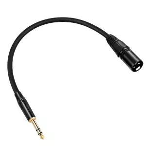믹서용 UltAlt 1/4 TRS to XLR 케이블 어댑터 1FT 6.35mm 수컷 커넥터 오디오 인터페이스 PA 시스템 기타