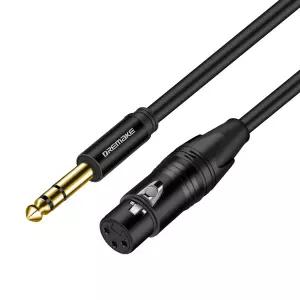 DREMAKE TRS 1/4 6.35mm/6.5mm to XLR 여성 밸런스 인터커넥트 오디오 케이블 3핀 마이크 믹서 기타 앰프