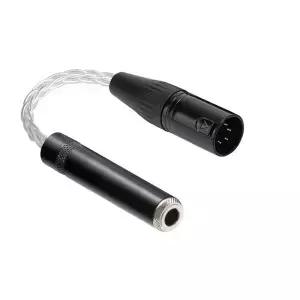 Gotor 4핀 XLR to 1/4 잭 어댑터 10CM 실버 밸런스드 수컷 6.35mm 암컷 마이크 호환