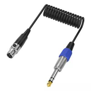 XMSJSIY Mini XLR to 6.35mm 1/4 TRS 오디오 마이크 코일 케이블-0.5M/1.6FT 스테레오 플러그 3핀 여성