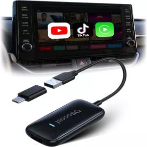 오토캐스트 매직 AI 박스(2026 모델) 무선 카플레이 및 안드로이드 어댑터 4(RAM)+32GB ROM 플러그 앤 USB