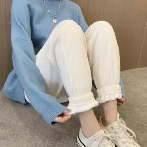 편한 여성 데일리 밴딩 골지 팬츠 키작녀 바지