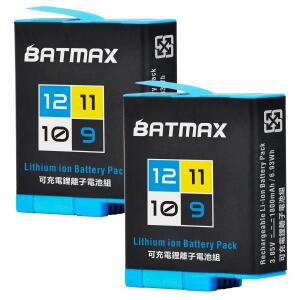 Batmax 배터리 악쿠, 고프로 히어로 12 카메라, 고프로 히어로 11, 10, 9 용, 배터리 액세서리, 1800mAh, 5